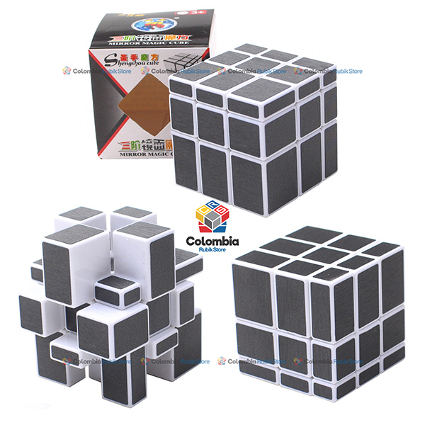 ShengShou_Mirror_3x3_Blanco_Gris ShengShou Mirror 3x3 Blanco Gris