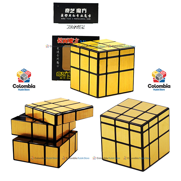QiYi Mirror 3x3 Negro Dorado