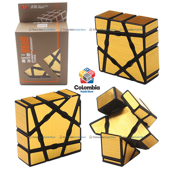 YJ_3x3x1_Ghost_Cube_Negro_Dorado YJ 3x3x1 Ghost Cube Negro Dorado