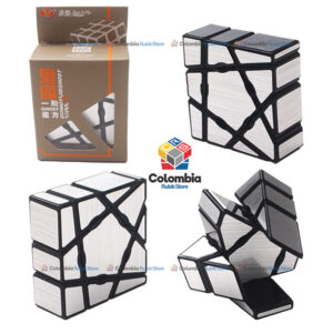 YJ 3x3x1 Ghost Cube Negro Plateado