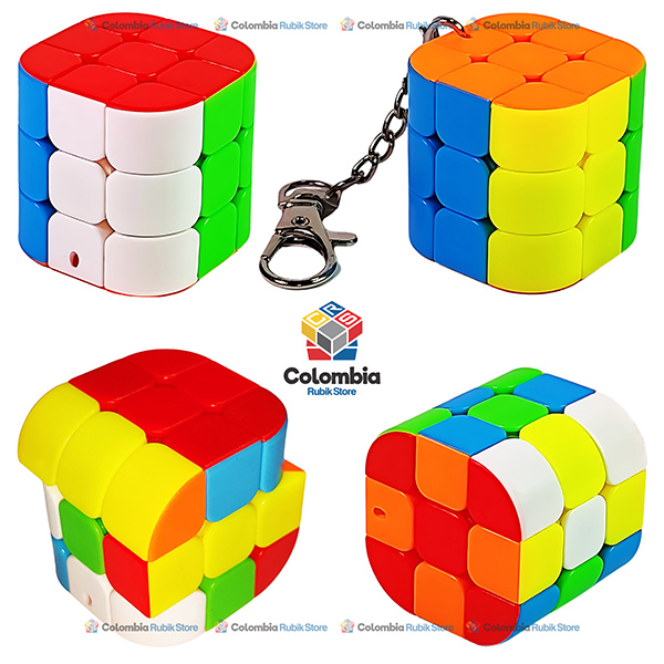 Llavero Mini Cylinder V2 3x3 Stickerless Cubo Rubik Llavero Mini Cylinder V2 3x3 Stickerless