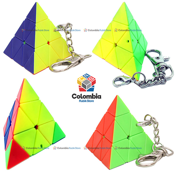 Llavero_Mini_Pyraminx_Stickerless Llavero Mini Pyraminx Stickerless