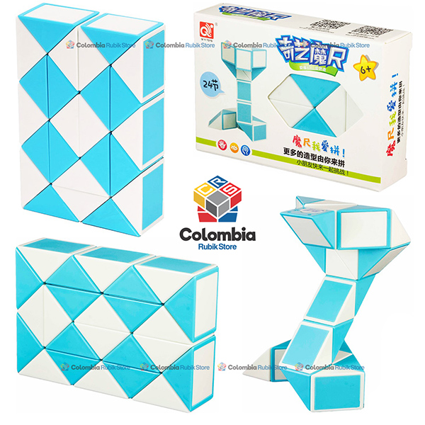 QiYi Magic Snake 24 Blocks Blanco-Azul