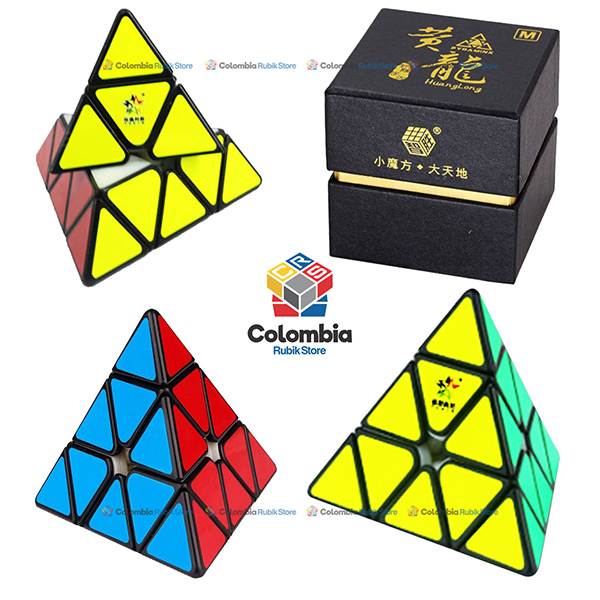 YuXin_HuangLong_Pyraminx_M_Negro YuXin HuangLong Pyraminx M (Magnetico) Negro