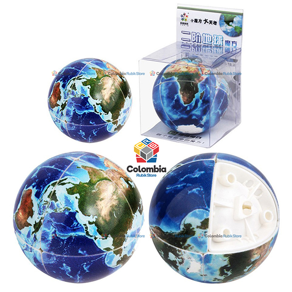 Cubo Rubik YuXin Earth 2x2 Stickerless