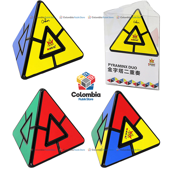 Rubik - Moyu Mefferts Pyraminx Duo Negro 1 - Colombia Rubik Store