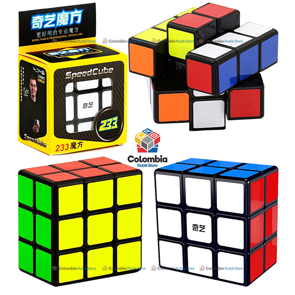Rubik - QiYi 3x3x2 Negro 1 - Colombia Rubik Store