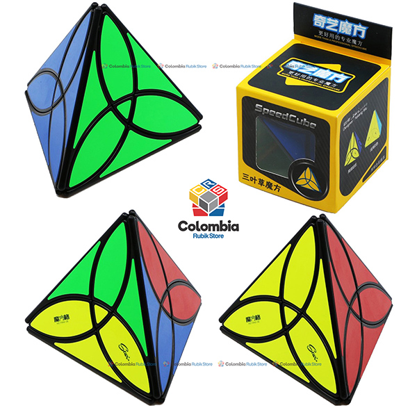 Rubik - QiYi Clover Pyraminx Negro 1 - Colombia Rubik Store