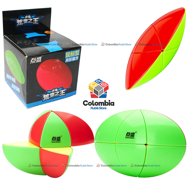 DianSheng_Magic_Cube_of_Mouse_Stickerless_Verde-Rojo Rubik DianSheng Magic Cube Of Mouse Stickerless