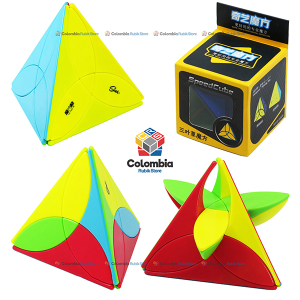 QiYi_Clover_Pyraminx_Stickerless Rubik QiYi Clover Pyraminx Stickerless - Colombia Rubik
