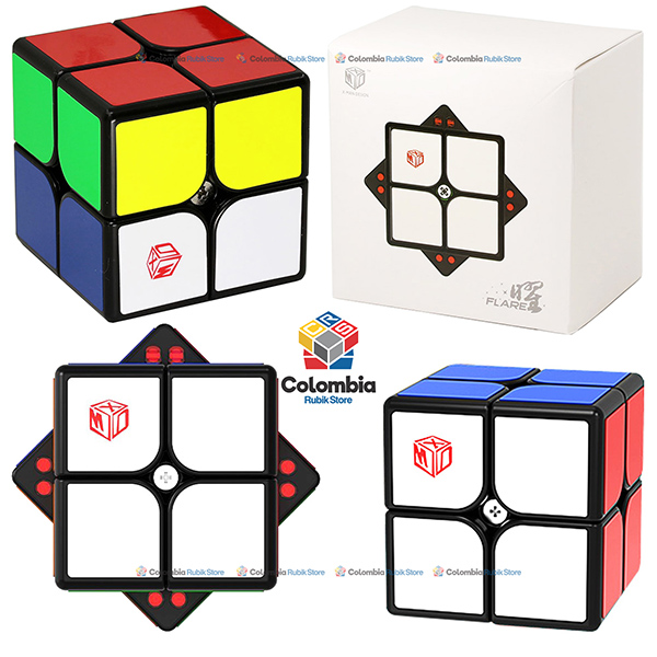 QiYi_XMD_Flare_M_2x2_Negro Cubo Rubik QiYi XMD Flare M (Magnético) 2x2 Negro - Colombia