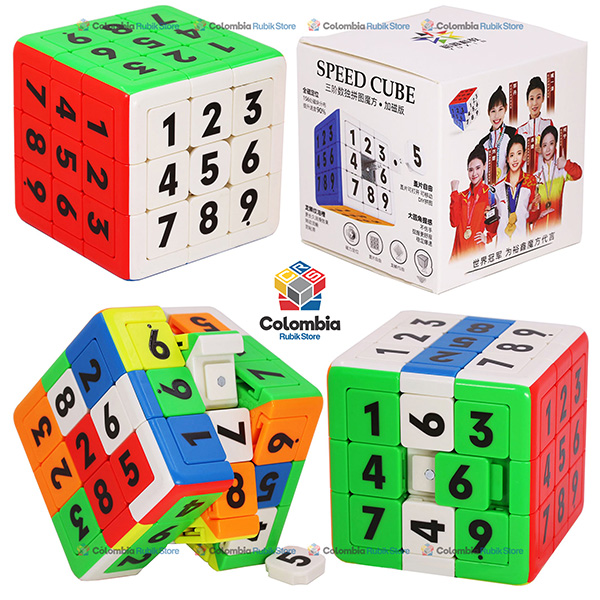 YuXin Digital Klotski Magnetic 3x3 Stickerless