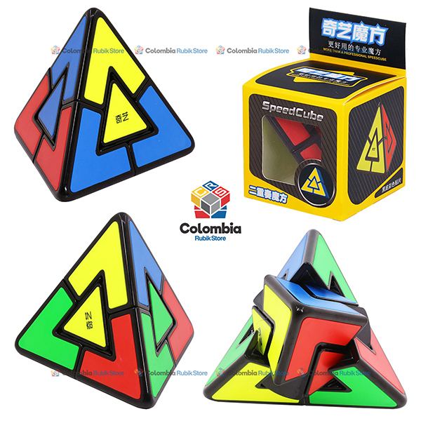QiYi_Pyraminx_Lite_Duo_Negro Cubo Rubik QiYi Pyraminx Duo Negro