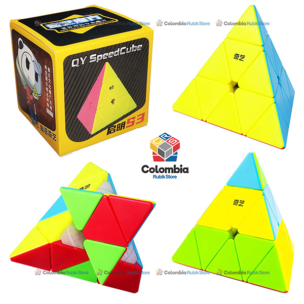 QiYi_QiMing_Pyraminx_S3_Stickerlesss Cubo Rubik QiYi QiMing Pyraminx S3 Stickerless