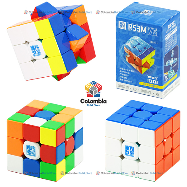 Cubo Rubik MoFang JiaoShi RS3M V5 (Magnético) Ball-Core UV Robot 3x3 Stickerless