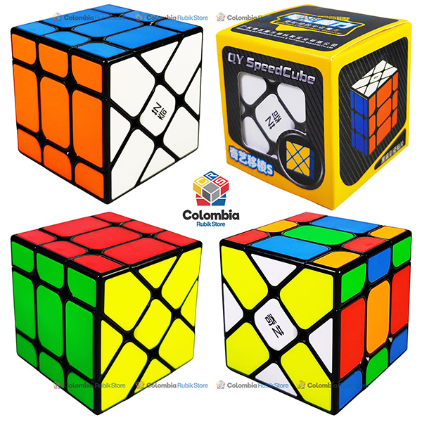 Cubo Rubik QiYi FiSher S 3x3 Tiled Negro
