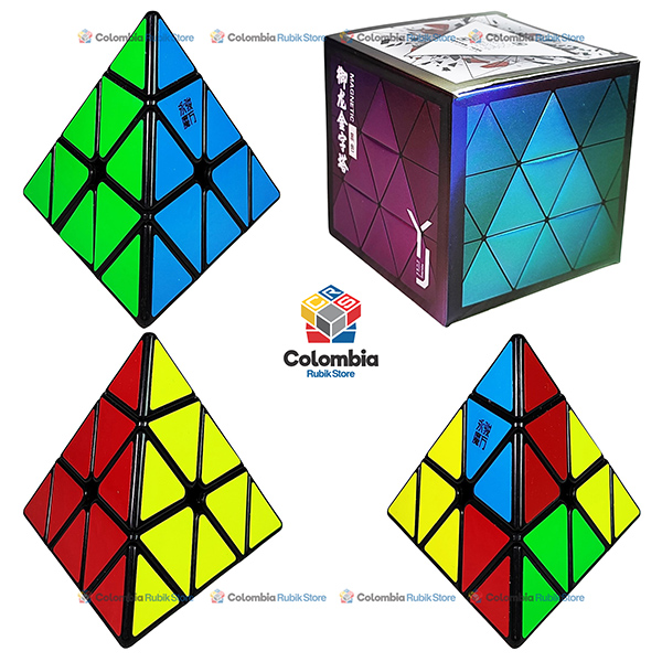 Cubo Rubik YJ YuLong V2 M Pyraminx Negro