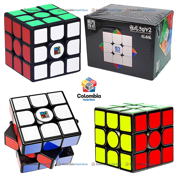 MoFang JiaoShi MeiLong M V2 3x3 Negro Cubo Rubik MoFang JiaoShi MeiLong M V2 3x3 Negro