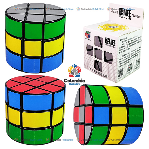 DianSheng 3 Layer Cylinder Negro Cubo Rubik DianSheng Cylinder 3x3 Negro