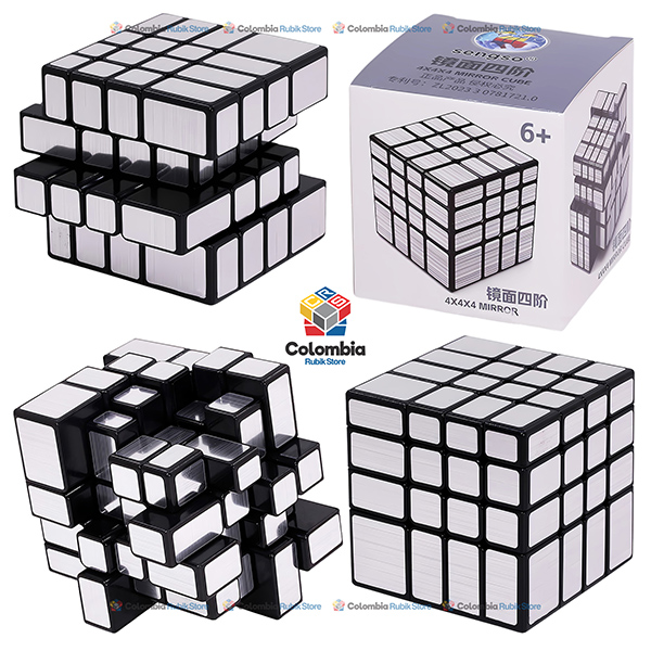 Cubo Rubik ShengShou Mirror 4x4 Plateado - Colombia Rubik Store