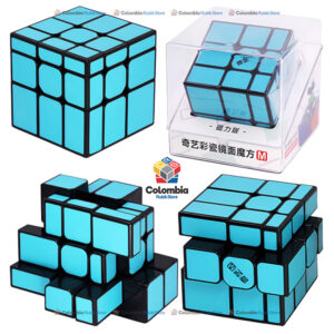 Cubo Rubik QiYi Mirror Tiled 3x3 Magnetic Azul