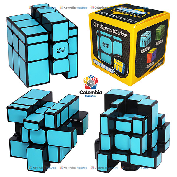 Cubo Rubik QiYi Mirror Tiled 3x3 Standard Azul