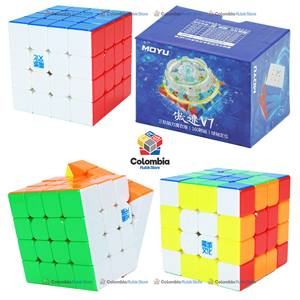 MoYu AoSu V7 Triple Track UV M 4x4 Cubo Rubik MoYu AoSu V7 Triple Track UV M 4x4
