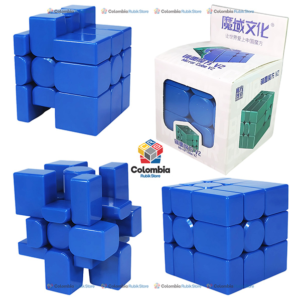 MoFang JiaoShi Mirror 3x3 V2 Azul Cubo Rubik MoFang JiaoShi Mirror 3x3 V2 Azul