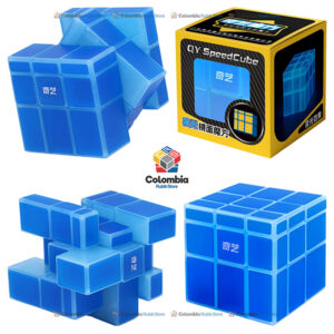 Cubo Rubik QiYi Mirror 3x3 Luminous Azul