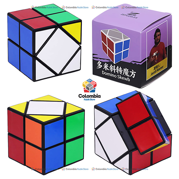 ZePuzzles Domino Skewb Negro Cubo Rubik ZePuzzles Domino Skewb Negro