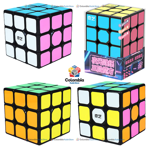 QiYi 3x3 Stickers fluorescentes