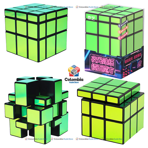 QiYi Mirror 3x3 Stickers Fluorescentes