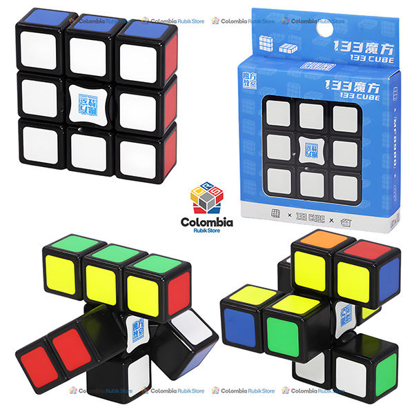 Cubo Rubik MoFang JiaoShi 1x3x3 Tiled Negro