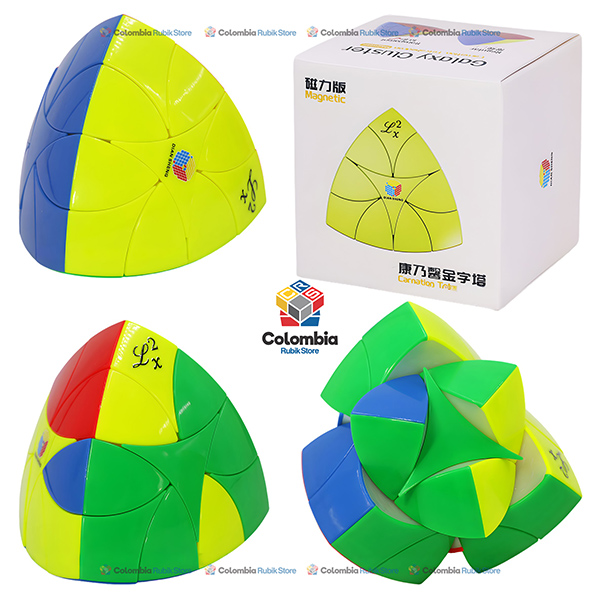 DianSheng Carnation Tetrahedron Magnetic con diseño floral y sistema magnético