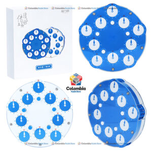 QiYi Pentagram Clock Magnetic Azul con 10 relojes por cara y diseño pentagonal