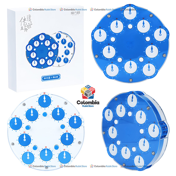 QiYi Pentagram Clock Magnetic QiYi Pentagram Clock Magnetic Azul con 10 relojes por cara y diseño pentagonal