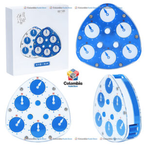 QiYi Triangle Clock Magnetic Azul con diseño triangular y sistema magnético estable