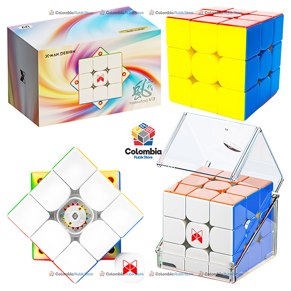 QiYi XMD Tornado V3 Premium 3x3 Pioneer UV con sistema MagLev y acabado brillante