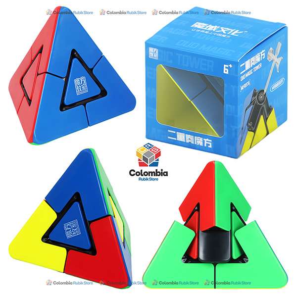 MoFang JiaoShi Pyraminx Duo MoFang JiaoShi Pyraminx Duo con acabado mate y diseño piramidal