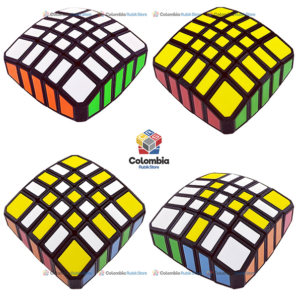 ZePuzzles 1x5x5 Floppy Cube negro con diseño deformable y giro único