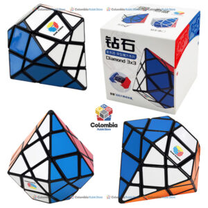 DianSheng Diamond 3x3 V2 Tiles shape mod con forma de diamante, acabado mate y piezas incrustadas tipo tiles.