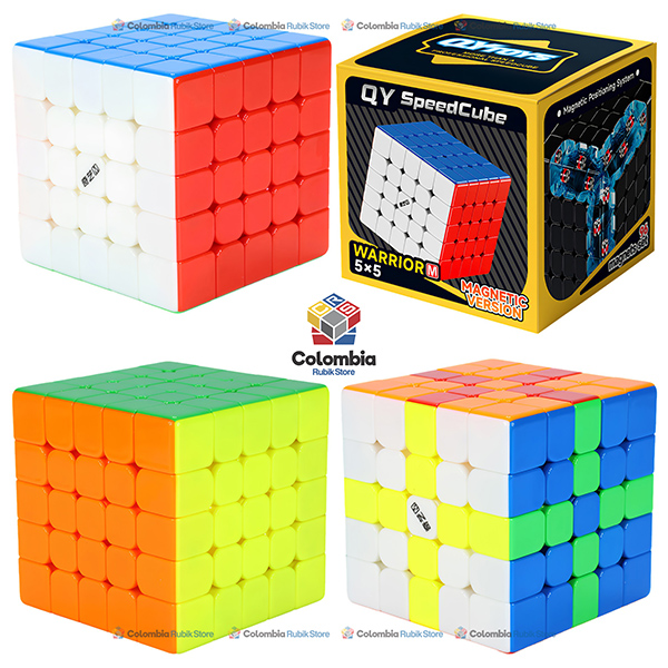 QiYi Warrior 5x5 M QiYi Warrior 5x5 M Frosted cubo magnético con 240 imanes, acabado frosted y tamaño compacto de 59 mm para speedcubing.