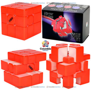 DianSheng Galaxy Mirror Magnetic 3x3 Rojo con acabado brillante y diseño de cubo espejo magnético